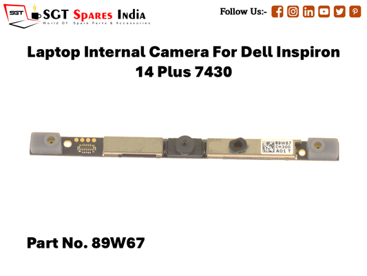 Laptop Internal Camera For Dell Inspiron 14 Plus 7430 Part No. 89W67