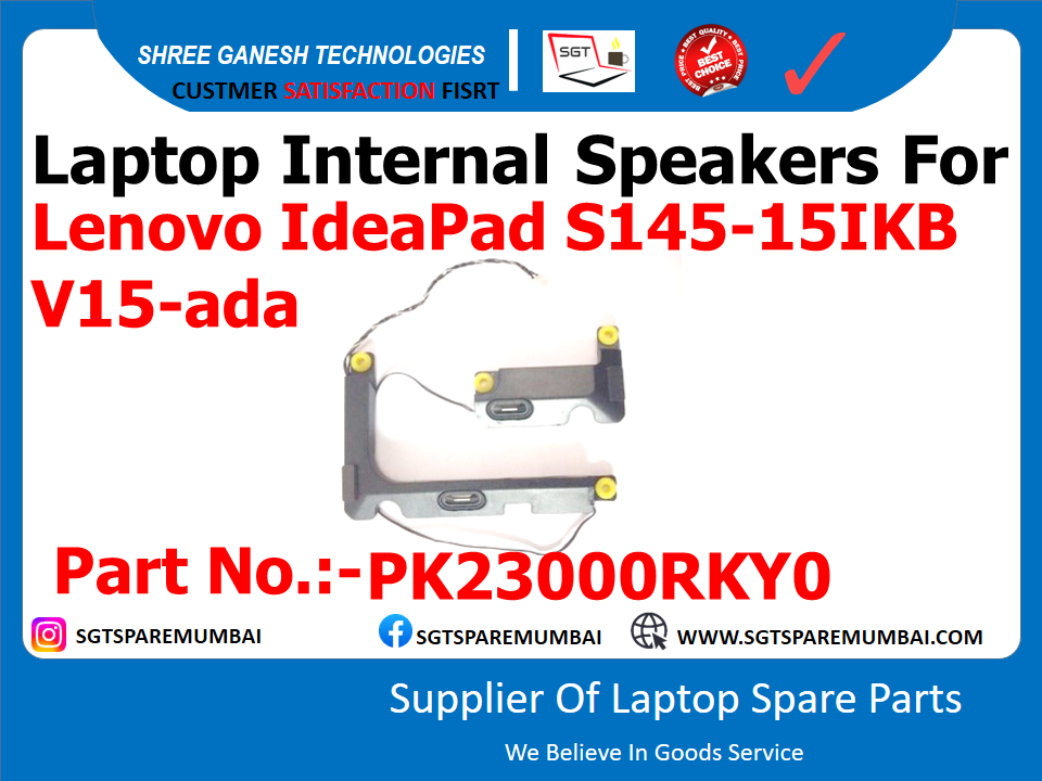 Laptop Internal Speakers For Lenovo IdeaPad S145-15IKB V15-ada Part No.:-PK23000RKY0