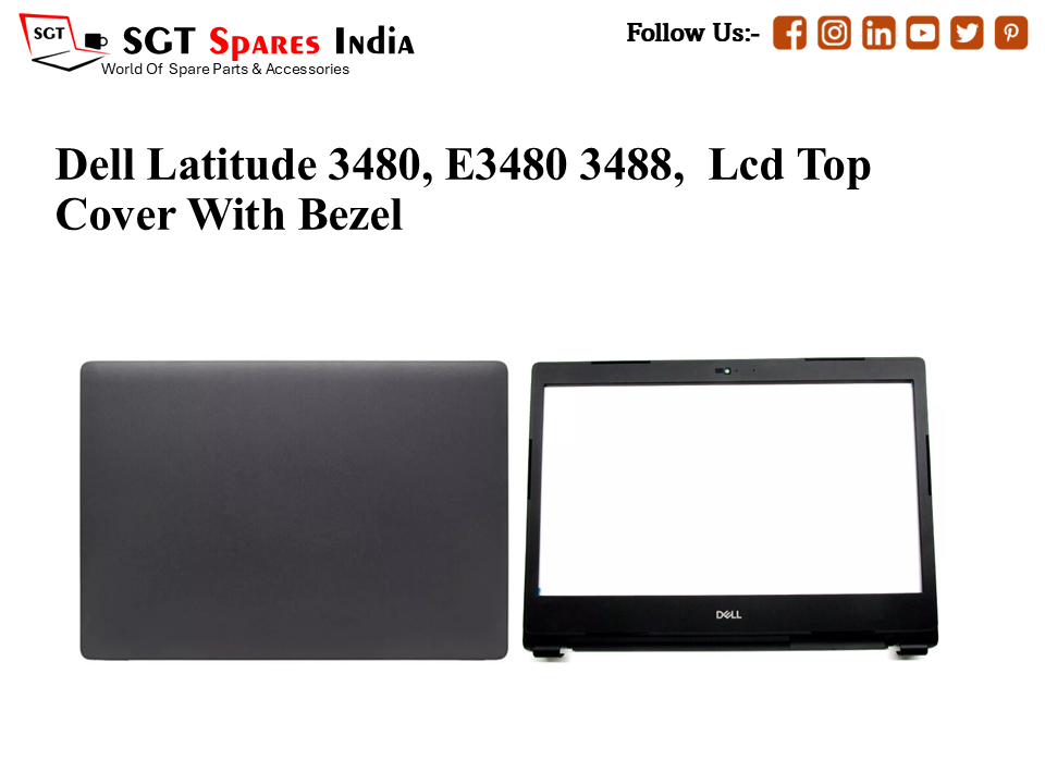 LAPTOP LCD TOP COVER WITH BAZEL FOR DELL LATTITUDE 3480, E3480 3488,