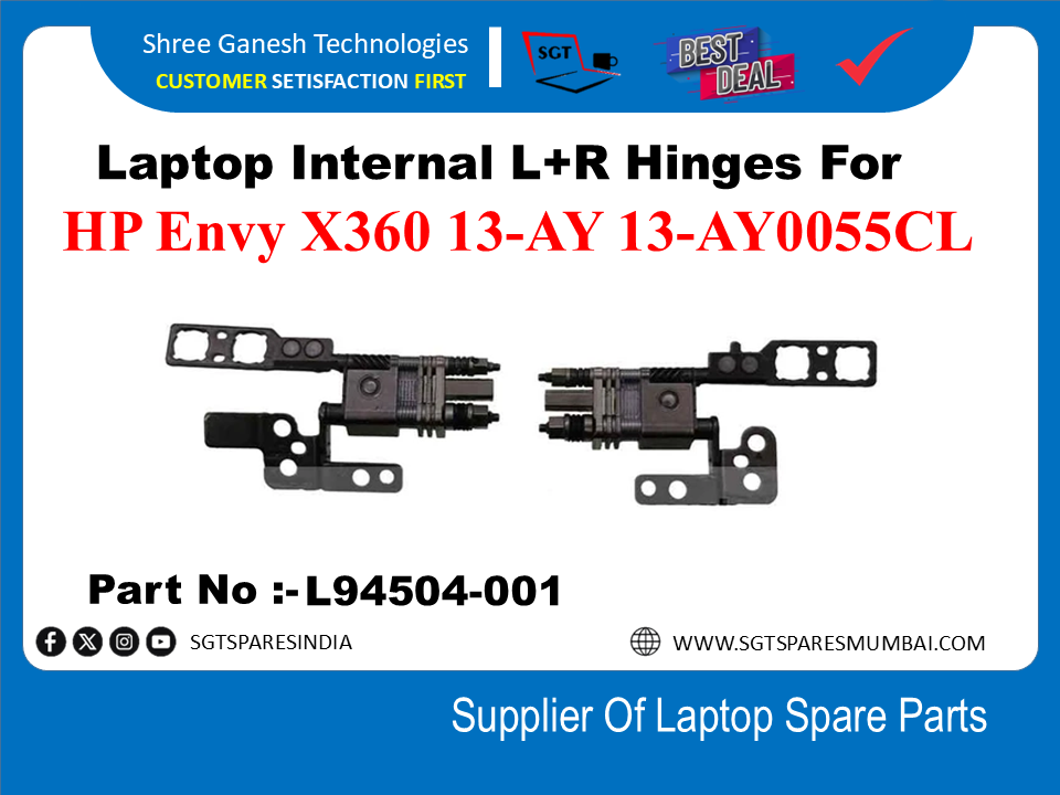 Laptop Internal L+R Hinges For HP Envy X360 13-AY 13-AY0055CL  Part No :- L94504-001