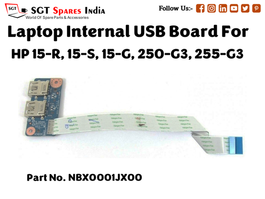 laptop Internal USB or IO board For HP 15 R, 15 S, 15 G, 250 G3, 255 G3 Part no. NBX0001JX00