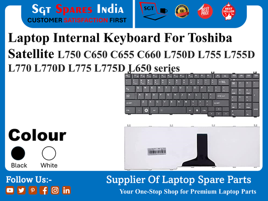 Laptop Internal Keyboard For Toshiba Satellite L750 C650 C655 C660 L750D L755 L755D L770 L770D L775 L775D L650 series Colour Black& White