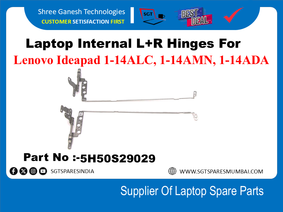 Laptop Internal L+R Hinges For Lenovo Ideapad 1-14ALC, 1-14AMN, 1-14ADA Part No :-5H50S29029