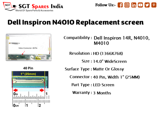 Dell Inspiron N4010 Replacement screen
