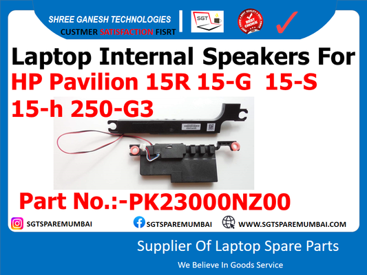 Laptop Internal Speakers For HP Pavilion 15R 15-G 15-S 15-h 250-G3 Part No.:-PK23000N00