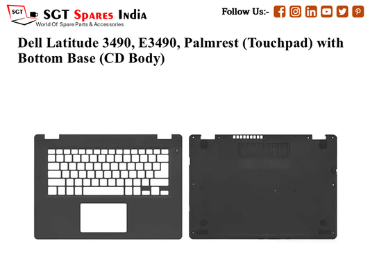 Dell Latitude 3490, E3490, Palmrest (Touchpad) with Bottom Base (CD Body)