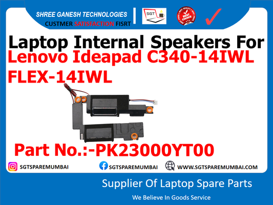 Laptop Internal Speakers For Lenovo Ideapad C340-14IWL FLEX-14IWL Part No.:-PK23000YT00