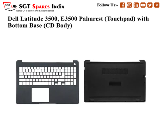 Dell Latitude 3500, E3500 Palmrest (Touchpad) with Bottom Base (CD Body)