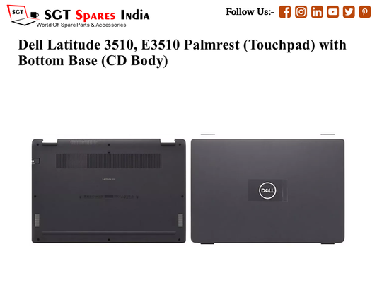 Dell Latitude 3510, E3510 Palmrest (Touchpad) with Bottom Base (CD Body)