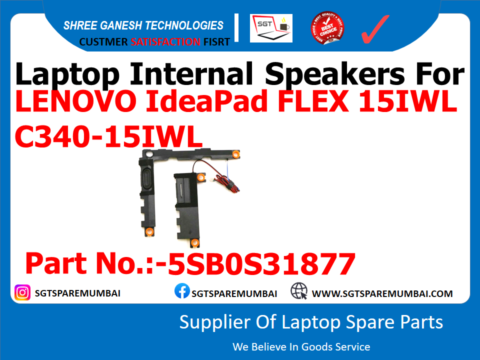 Laptop Internal Speakers For LENOVO IdeaPad FLEX 15IWL C340-15IWL Part No.:-5SB0S31877