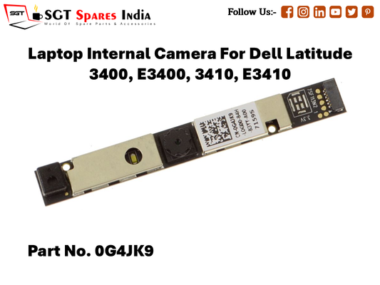 Laptop Internal Camera For Dell Latitude 3400, E3400, 3410, E3410 Part No. 0G4JK9