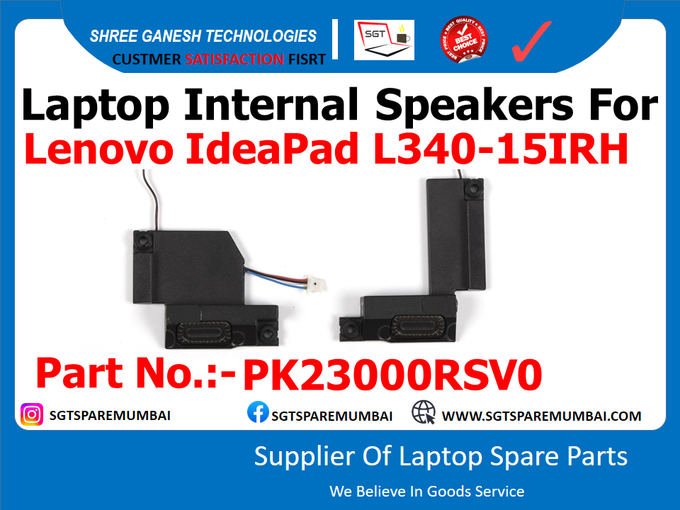 Laptop Internal Speakers For Lenovo IdeaPad L340-15IRH Part No.:- PK23000RSV0