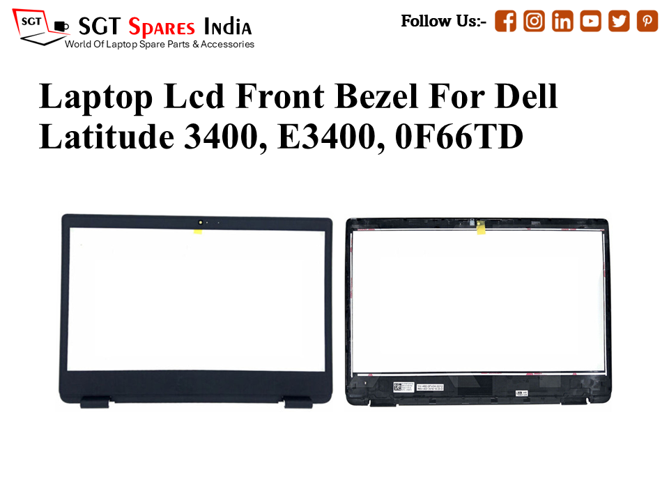 Laptop Lcd Front Bezel For Dell Latitude 3400, E3400, 0F66TD