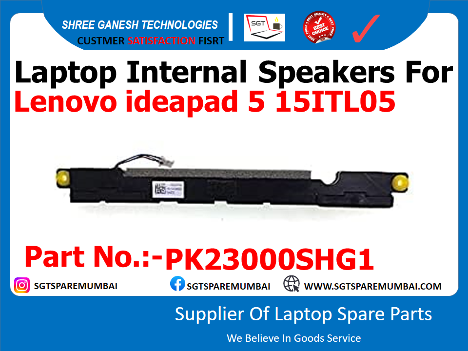 Laptop Internal Speakers For Lenovo ideapad 5 15ITL05 Part No.:-PK23000SHG1