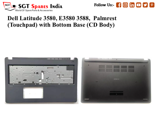 Dell Latitude 3580, E3580 3588, Palmrest (Touchpad) with Bottom Base (CD Body)