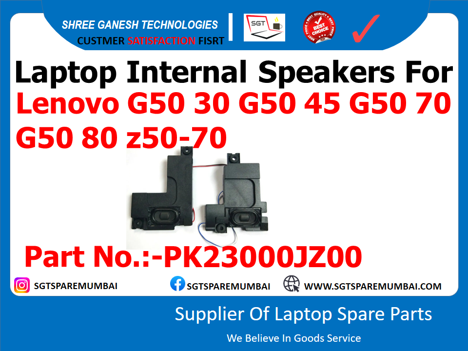 Laptop Internal Speakers For Lenovo G50-70 G50-30 G50-80 Z50-70 Part no:- PK23000LU00