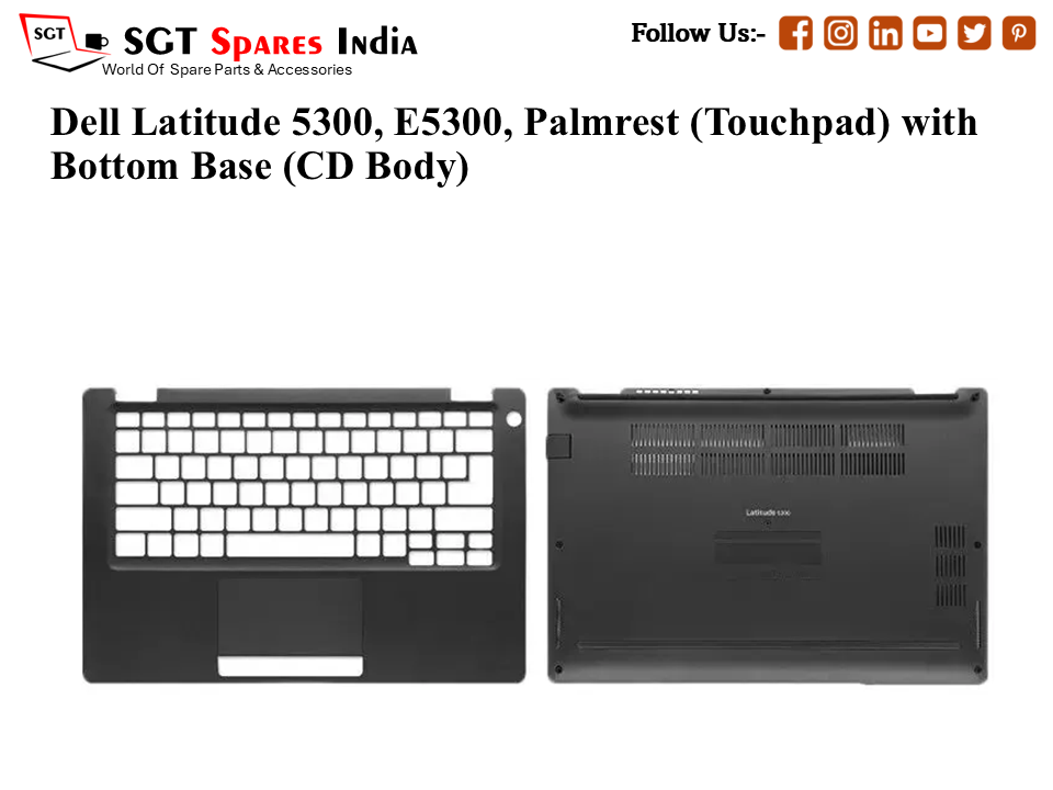Dell Latitude 5300, E5300, Palmrest (Touchpad) with Bottom Base (CD Body)