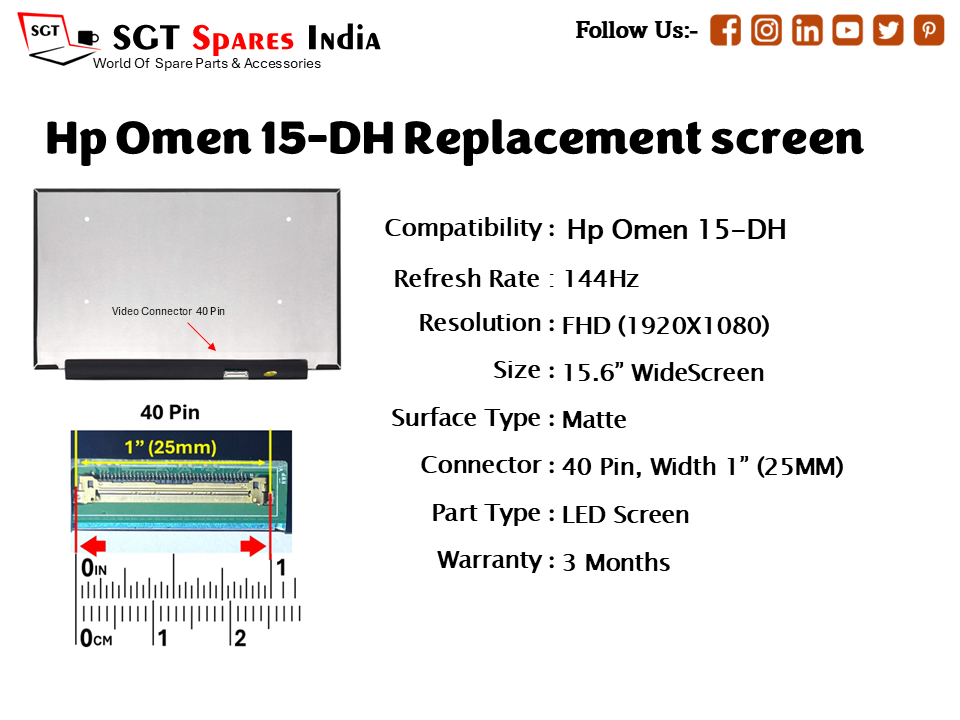 Hp Omen 15-DH Replacement screen