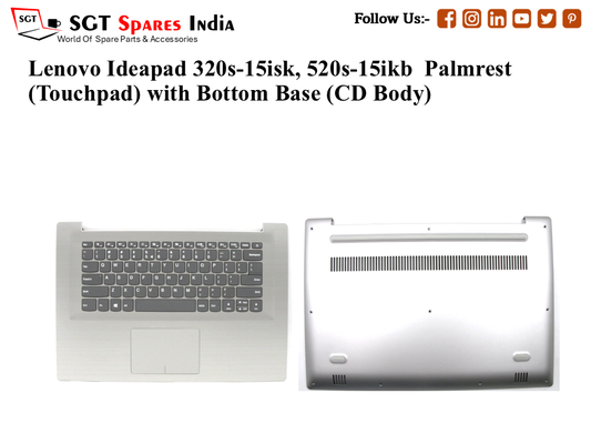Lenovo Ideapad 320s-15isk, 520s-15ikb Palmrest (Touchpad) with Bottom Base (CD Body)