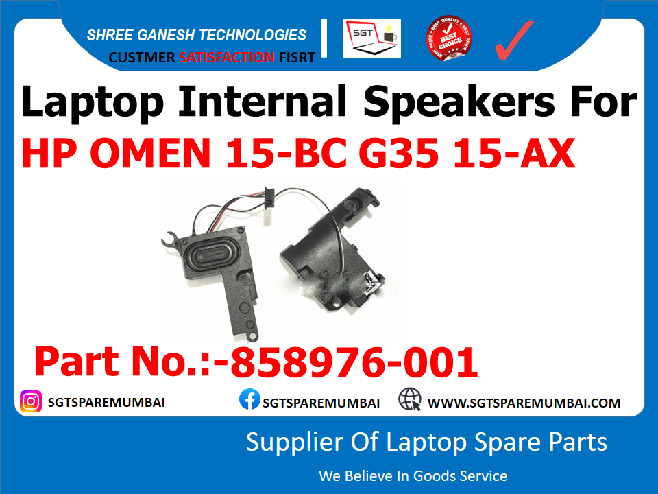 Laptop Internal Speakers For HP OMEN 15-BC G35 15-AX Part No.:-858976-001