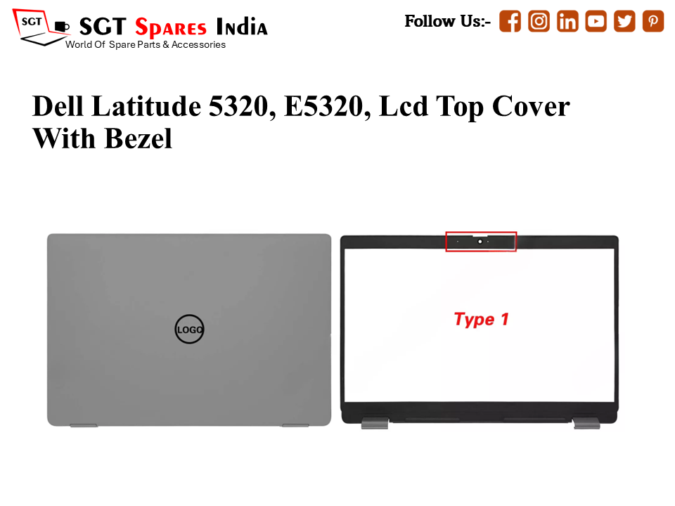 LAPTOP LCD TOP COVER WITH BAZEL FOR DELL LATTITUDE 5320, E5320,