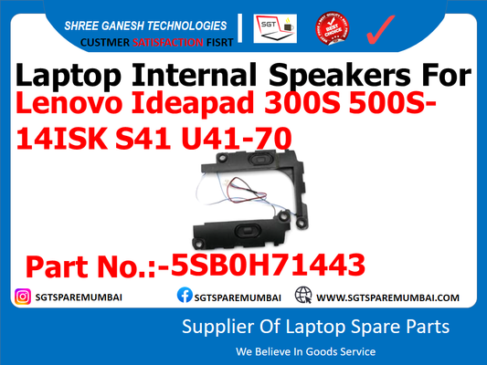 Laptop Internal Speakers For Lenovo Ideapad 300S 500S- 14ISK S41 U41-70 Part No.:-5SB0H71443