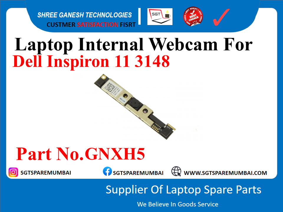 Laptop Internal Webcam For Dell Inspiron 11 3148 Part No. GNXH5