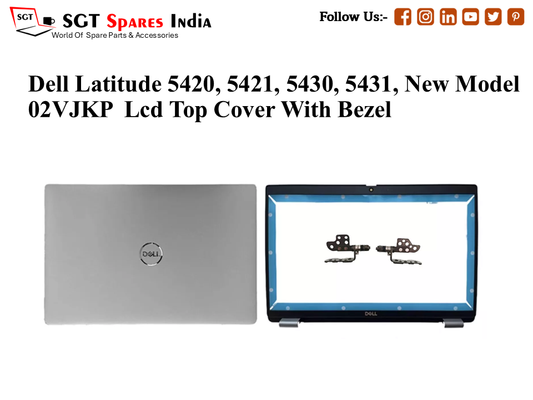 LAPTOP LCD TOP COVER WITH BAZEL FOR DELL LATTITUDE 5420, E5421, 5430, 5431, NEW MODEL ,