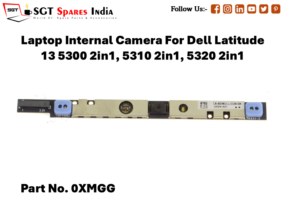 Laptop Internal Camera For Dell Latitude 13 5300 2in1, 5310 2in1, 5320 2in1 Part No. 0XMGG
