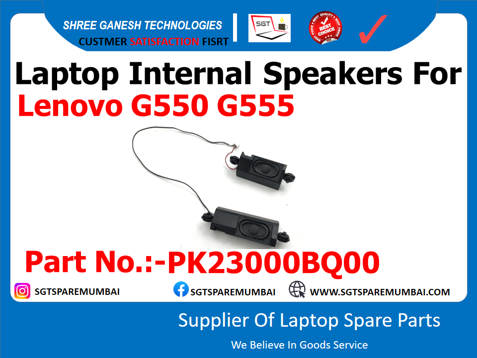 Laptop Internal Speakers For Lenovo G550 G555 Part No.:-PK23000BQ00