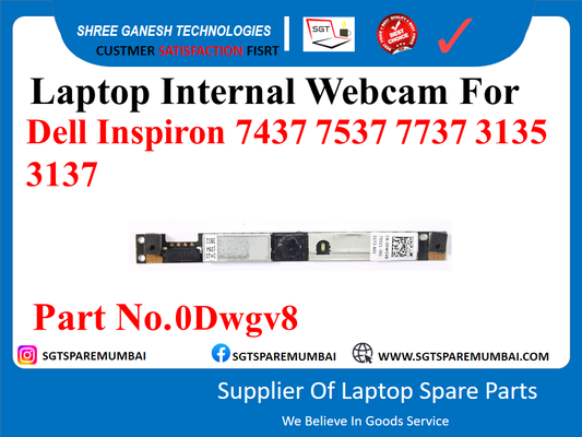 Laptop Internal Webcam For Dell Inspiron 7437 7537 7737 3135 3137 Part No.0Dwgv8