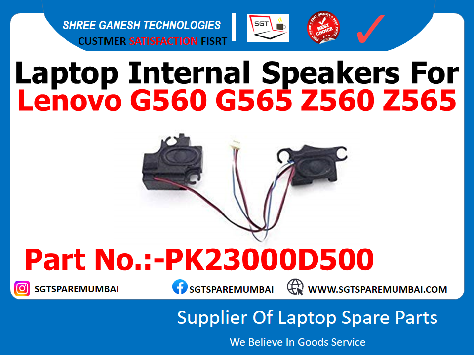 Laptop Internal Speakers For Lenovo G560 G565 2560 2565 Part No.:-PK23000D500