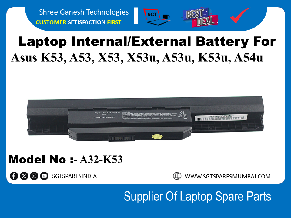 A-sus A32-K53 External  Battery For Asus K53, A53, X53, X53u, A53u, K53u, A54u