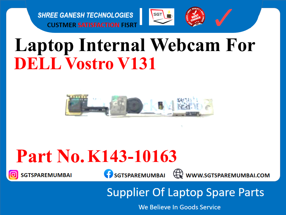 Laptop Internal Webcam For DELL Vostro V131 Part No. K143-10163