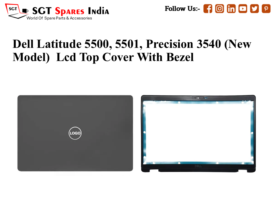 LAPTOP LCD TOP COVER WITH BAZEL FOR DELL LATTITUDE 5500, 5501 NEW MODEL ,