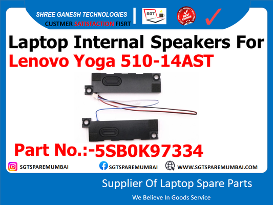 Laptop Internal Speakers For Lenovo Yoga 510-14AST Part No.:-5SB0K97334