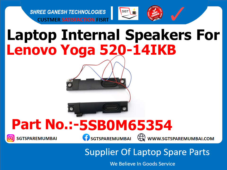 LENOVO YOGA 520-14 520-14IKB FLEX 5-14 FLEX 5-1470 SERIES LEFT & RIGHT INTERNAL SPEAKER Part No.:-5SB0M65354 5SB0N24831