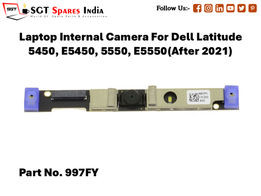 Laptop Internal Camera For Dell Latitude 5450, E5450, 5550, E5550(After 2021) Part No. 997FY