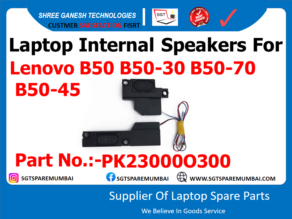 Laptop Internal Speakers For Lenovo B50 B50-30 B50-70 B50-45, Ideapad 305-15ibd Part No.:-PK230000300