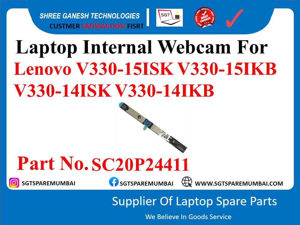 Laptop Internal Webcam For Lenovo V330-15ISK V330-151KB V330-14ISK V330-141KB Part No. SC20P24411