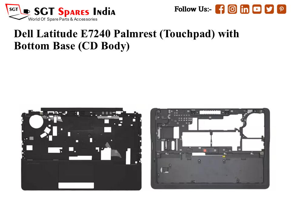 Dell Latitude E7240 Palmrest (Touchpad) with Bottom Base (CD Body)