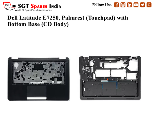 Dell Latitude E7250, Palmrest (Touchpad) with Bottom Base (CD Body)