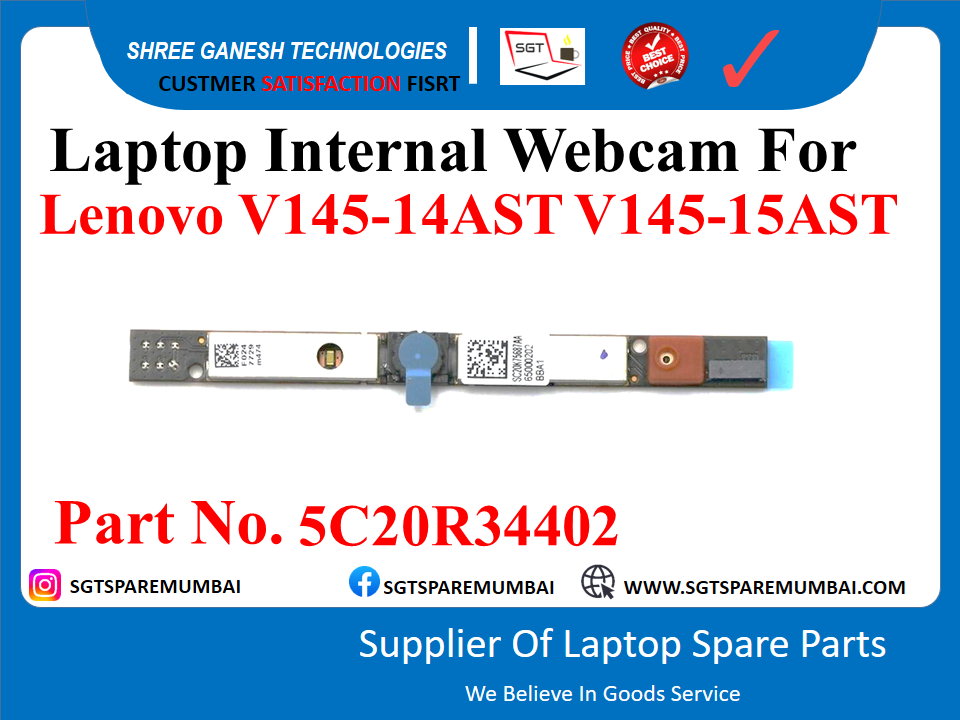 Laptop Internal Webcam For Lenovo V145-14AST V145-15AST Part No. 5C20R34402