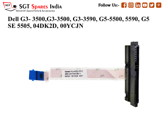 D-ell G3- 3500,G3-3500, G3-3590, G5-5500, 5590, G5 SE 5505, 04DK2D, 00YCJN Laptop Hard-Disk (HDD) Cable