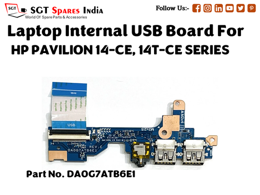 laptop Internal USB or IO board For HP PAVILION 14 CE, 14T CE SERIES  Part no. DA0G7ATB6E1