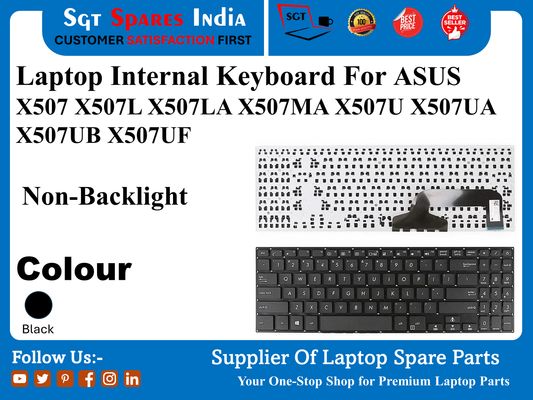 Laptop Internal Keyboard For ASUS X507 X507L X507LA X507MA X507U X507UA X507UB X507UF Non-Backlight Colour Black