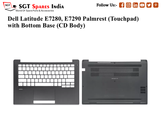 DELL LATITUDE 7280, 7290, E7280, E7290 HR8RF 0HR8RF  Palmrest (Touchpad) with Bottom Base (CD Body)