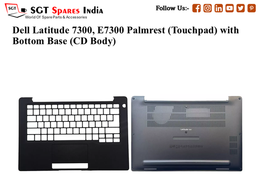 Dell Latitude 7300, E7300 Palmrest (Touchpad) with Bottom Base (CD Body)