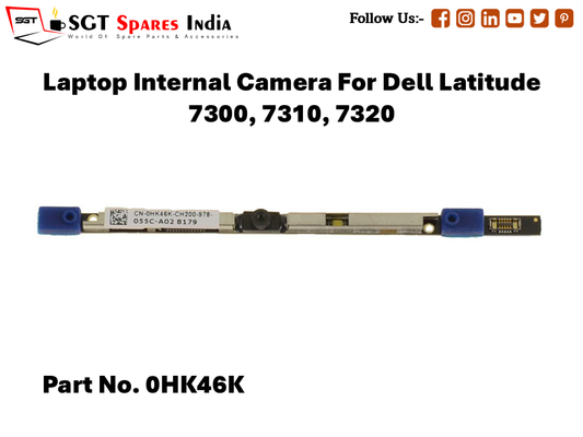 Laptop Internal Camera For Dell Latitude 7300, 7310, 7320 Part No. 0HK46K