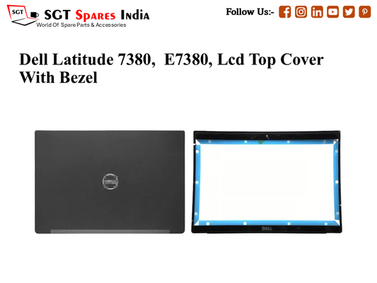 LAPTOP LCD TOP COVER WITH BAZEL FOR DELL LATTITUDE 7380, E7380,